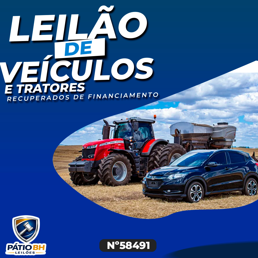 Leilão 58491 Venda Direta - Oportunidades Veículos e tratores Seminovos Recuperados de Financiamento